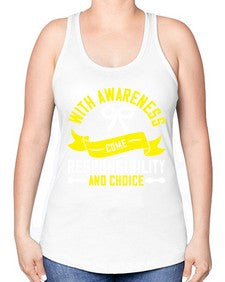 With awareness come responsibility and choice Style 5# - Self awareness -Racerback Tank