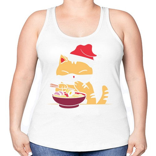 Xmas Kawaii Anime Shiba Inu Eating Ramen 289# - anime -Racerback Tank