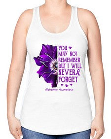 You may not remember but I will never forget alzheimer 223# - alzheimers -Racerback Tank