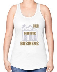 Your clean home is our Business Style 491# - cleaner -Racerback Tank