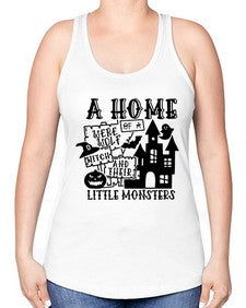 a home of a were wolf witch and their little monsters 53# - witch -Racerback Tank