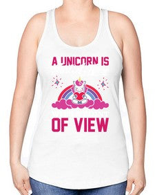 a unicorn is just a horse with a point of view 3# - unicorn -Racerback Tank
