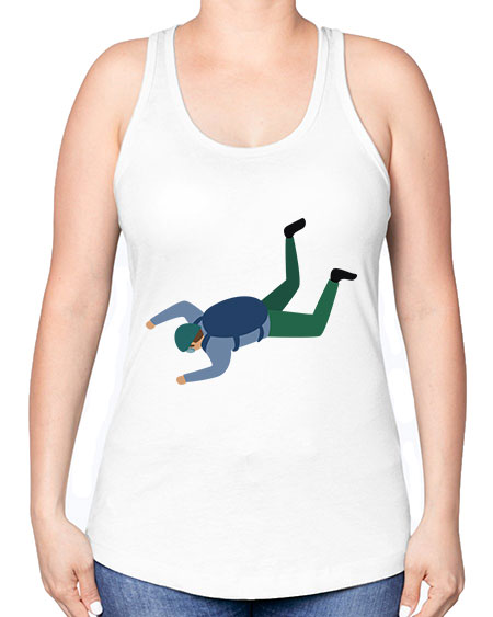 all in one 01# - parachute -Racerback Tank