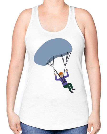 all in one 06# - parachute -Racerback Tank