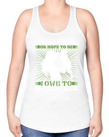 all that i am or hope to be i owe to my mother 44# - parents day -Racerback Tank