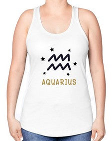 aquarius 83# - aquarius -Racerback Tank
