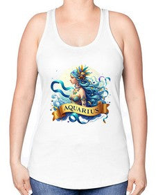 aquarius 84# - aquarius -Racerback Tank