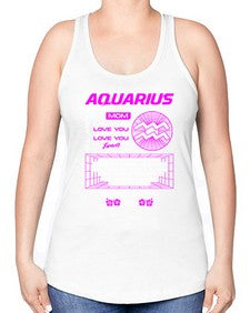 aquarius 86# - aquarius -Racerback Tank