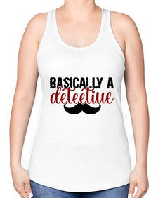 basically a deteetiue 249# - graphic -Racerback Tank