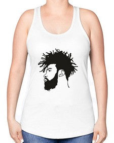 beardman 46# - black boys or men -Racerback Tank