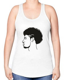 beardman 47# - black boys or men -Racerback Tank