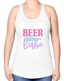 beer babe 44# - beer -Racerback Tank