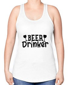 beer drinker 46# - beer -Racerback Tank