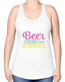 beer drinker 47# - beer -Racerback Tank