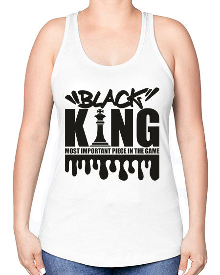 black king 214# - black words and phrases -Racerback Tank