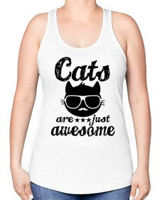 cats are just awesome - cats -Racerback Tank