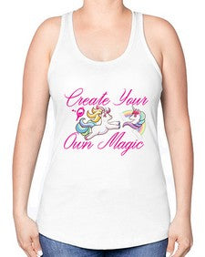 create your own magic 84# - unicorn -Racerback Tank