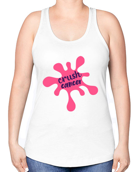 crush cancer Style 18# - breast cancer -Racerback Tank
