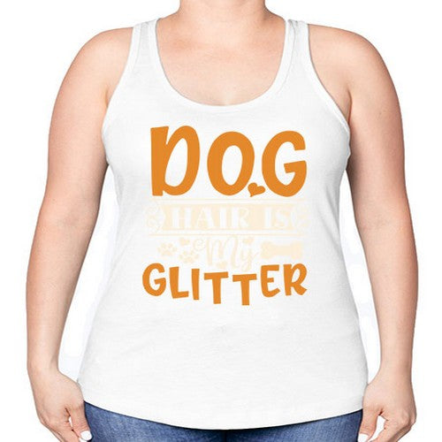 dog hair is my glitter 80# - dogs -Racerback Tank