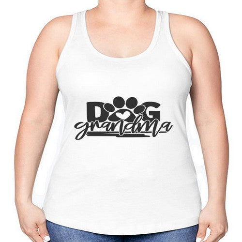 doggrandma 123# - dogs -Racerback Tank