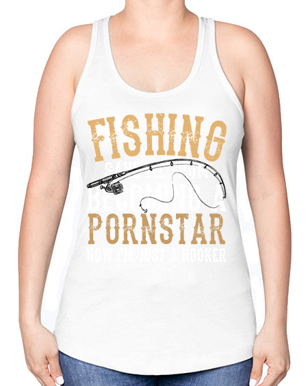 fishing save me 75# - shark-fish -Racerback Tank