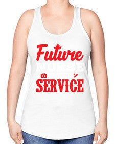 future nurse at your service 812# - nurse -Racerback Tank