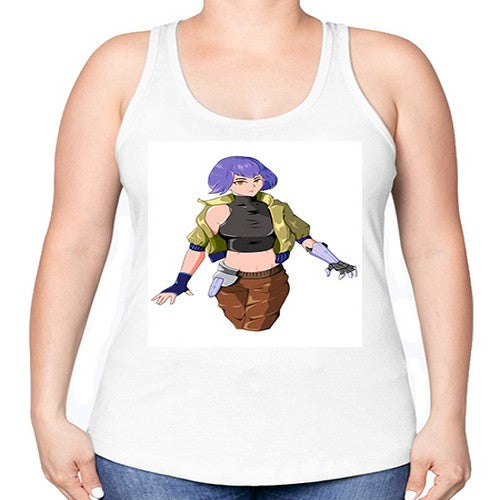 girl with gauntlet169# - anime -Racerback Tank