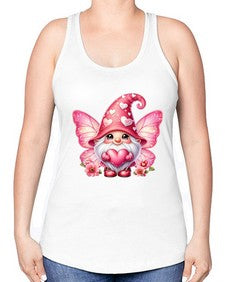 gnome with butterfly 08# - gnome -Racerback Tank
