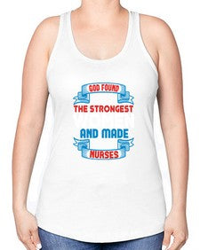 god found the strongest Style 824# - nurse -Racerback Tank