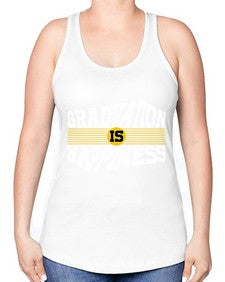 graduation is happiness 223# - graduation -Racerback Tank
