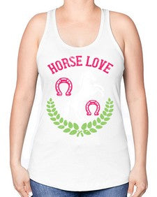 horse love Style 50# - horse -Racerback Tank