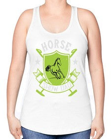 horse show dad Style 48# - horse -Racerback Tank
