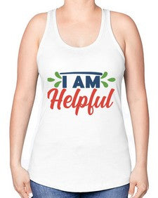 i am helpful Style 103# - motivation -Racerback Tank