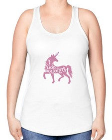 i ride unicorns 188# - unicorn -Racerback Tank