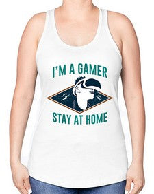 im gamer stay at home 119# - video games -Racerback Tank