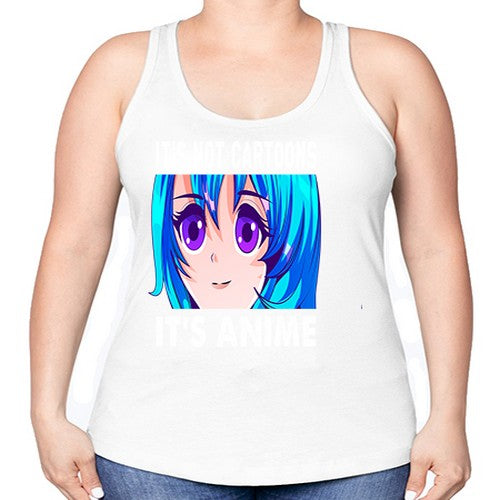its not cartoons its anime253# - anime -Racerback Tank