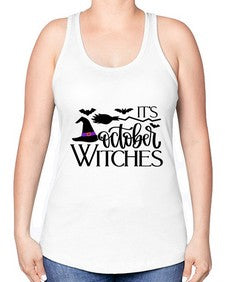 its october witches 34# - witch -Racerback Tank