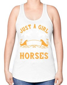 just a girl who loves horses Style 31# - horse -Racerback Tank