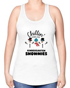 kindergarten snowmies 434# - kindergarten -Racerback Tank