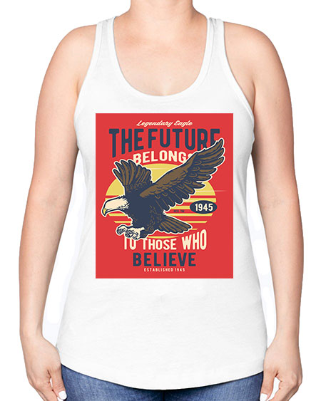legendary eagle 55# - birds -Racerback Tank