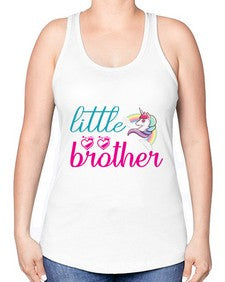 little brother 256# - unicorn -Racerback Tank