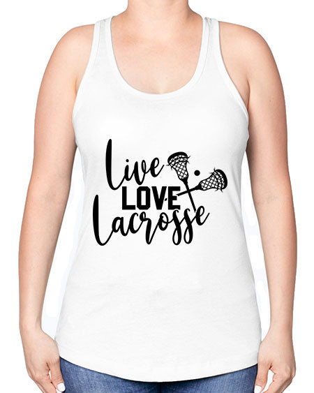 live.love 11# - lacrosse -Racerback Tank