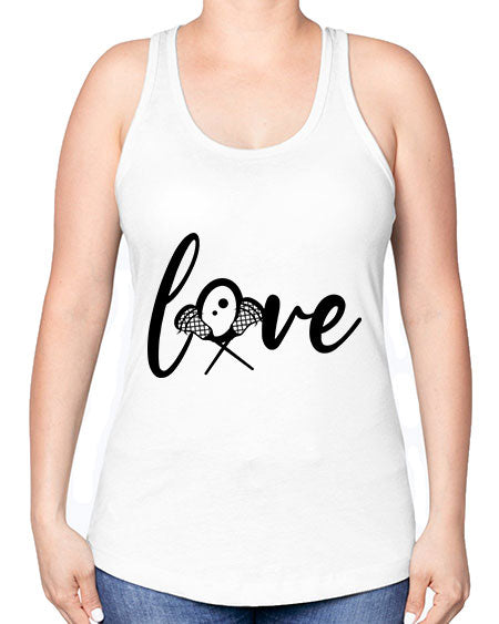 love 4# - lacrosse -Racerback Tank
