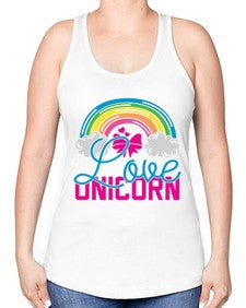 love unicorn 273# - unicorn -Racerback Tank