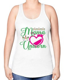 mama unicorn 292# - unicorn -Racerback Tank