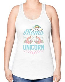 mama unicorn 301# - unicorn -Racerback Tank