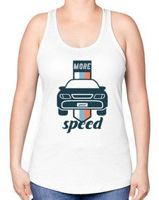 more speed 40# - car -Racerback Tank