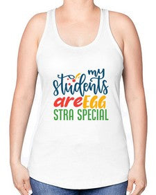 my students are egg strA special Style 295# - teacher -Racerback Tank