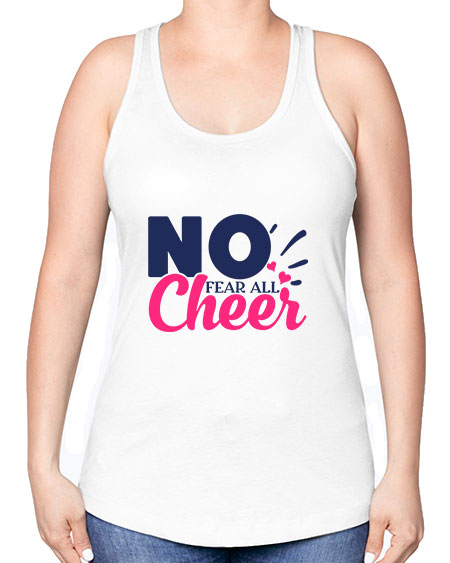no fear all cheer 1728# - cheer -Racerback Tank