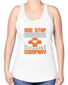 one stop commercial cleaning company Style 332# - cleaner -Racerback Tank
